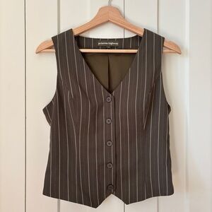NWOT Princess Highway Size Small Striped Metallic Vest